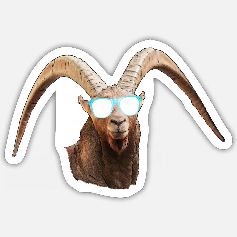 angesagter Steinbock Sticker Größe S (10 x 10 cm)