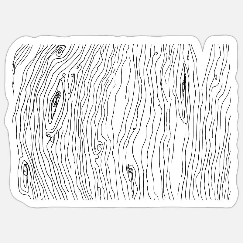 Bois maser échantillons - Sticker taille S (10 x 10 cm) - blanc mat