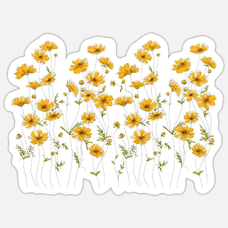 Gänseblümchen,Blumenwiese, Garten Sticker Größe S (10 x 10 cm)