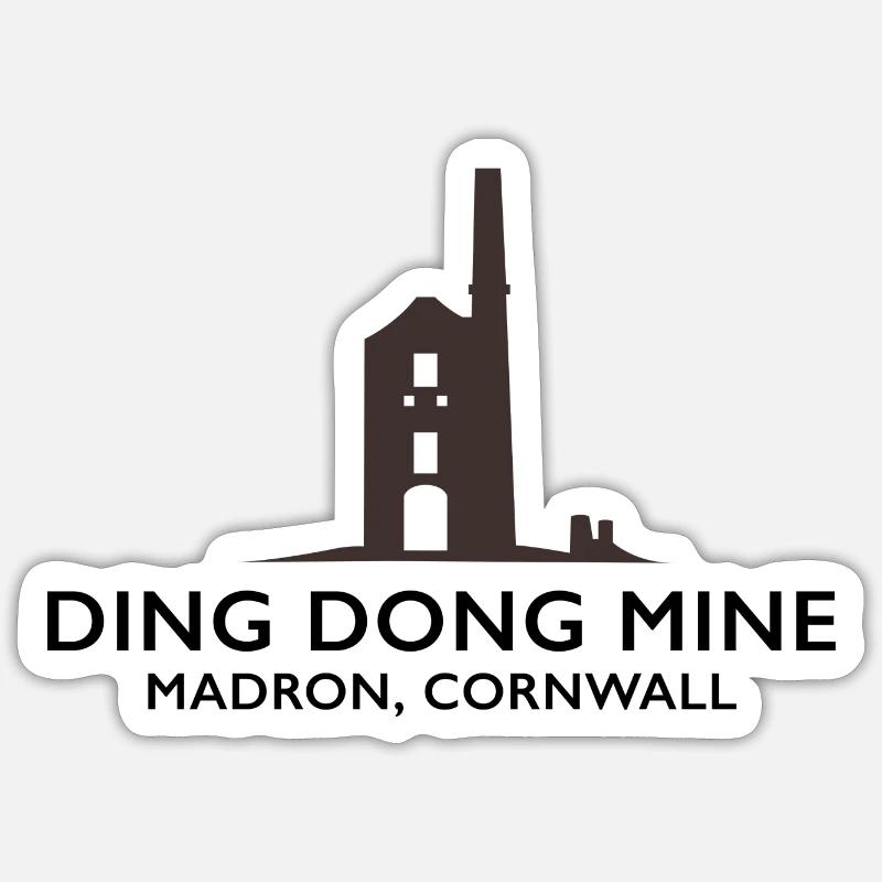 Ding Dong Tin Mine Cornwall Sticker size S (10 x 10 cm)