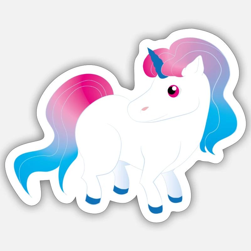 Pony - Sticker Größe S (10 x 10 cm) - Mattweiß