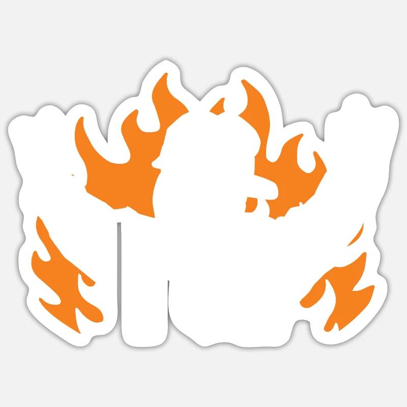 Pompiers - Sticker taille S (10 x 10 cm) - blanc mat