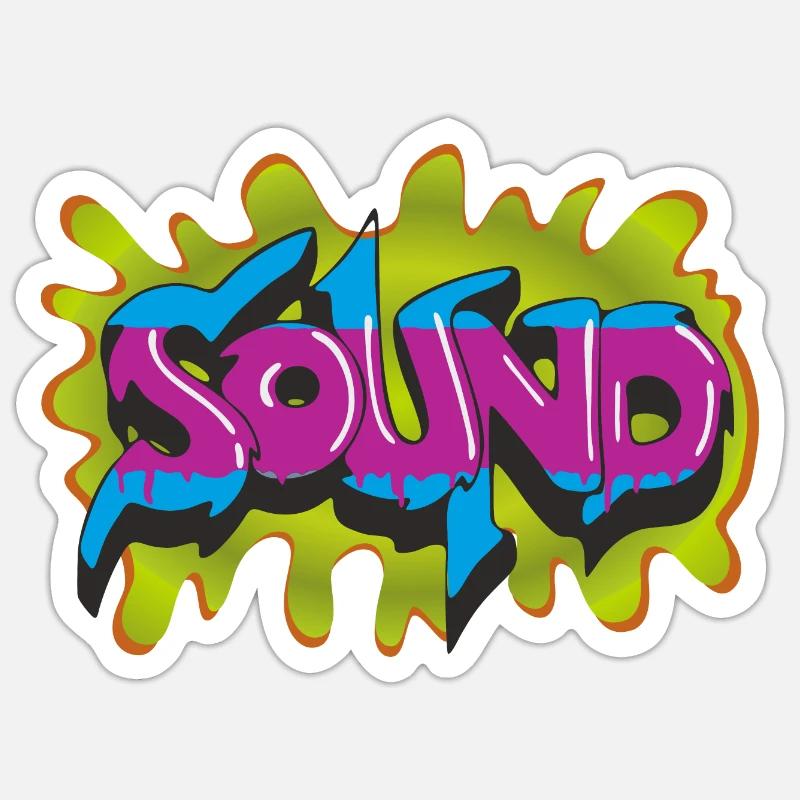 Son - Sticker taille S (10 x 10 cm) - blanc mat