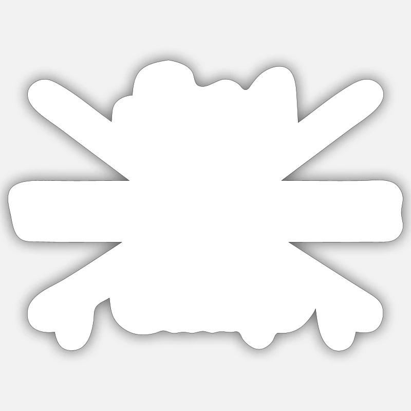 Surfcamp white Sticker Größe S (10 x 10 cm)