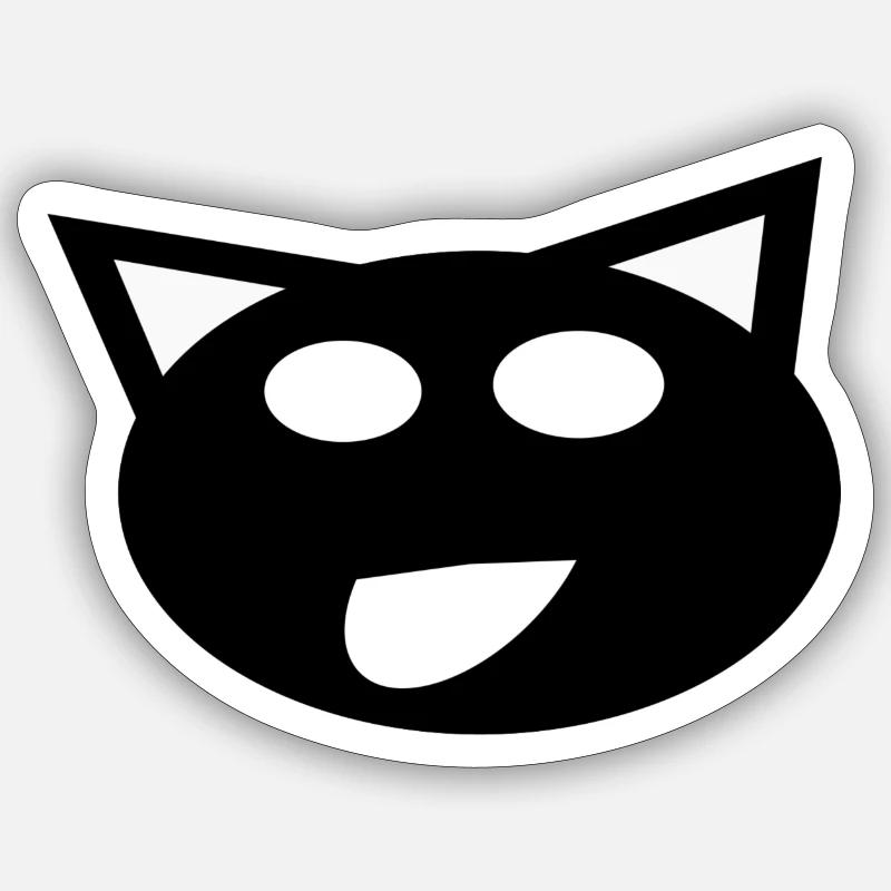 die schwarze Katze Sticker Größe S (10 x 10 cm)