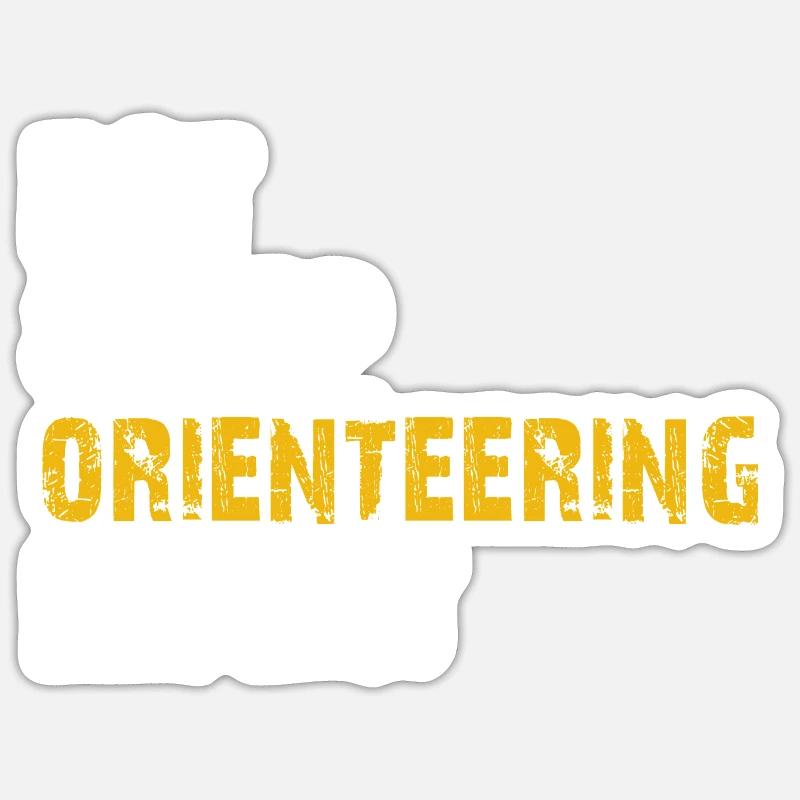 Essen Schlaf Orienteering - Sticker Größe S (10 x 10 cm) - Mattweiß