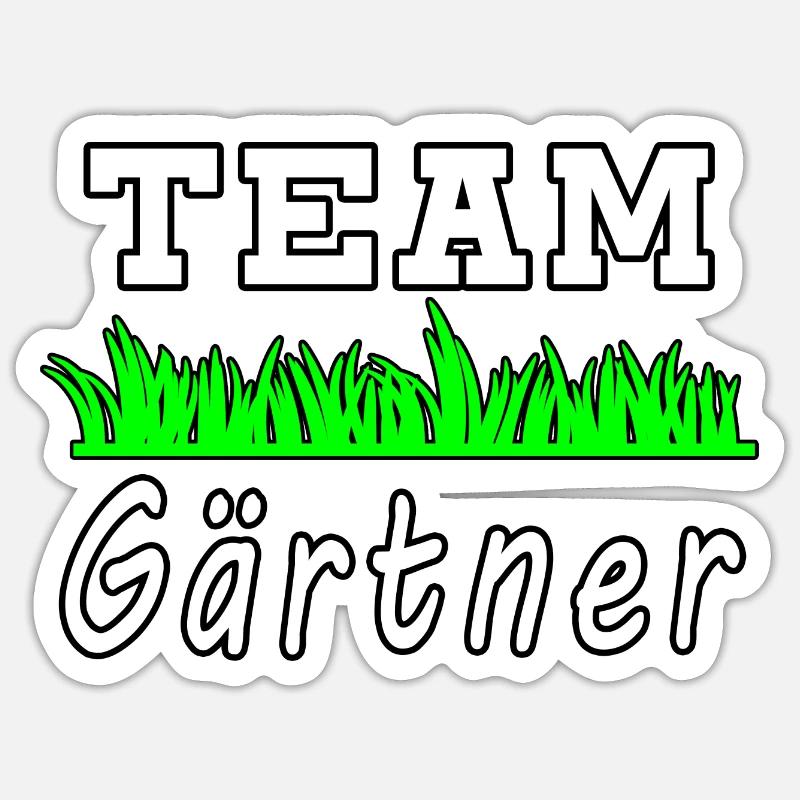 Team Gärtner - Sticker Größe S (10 x 10 cm) - Mattweiß