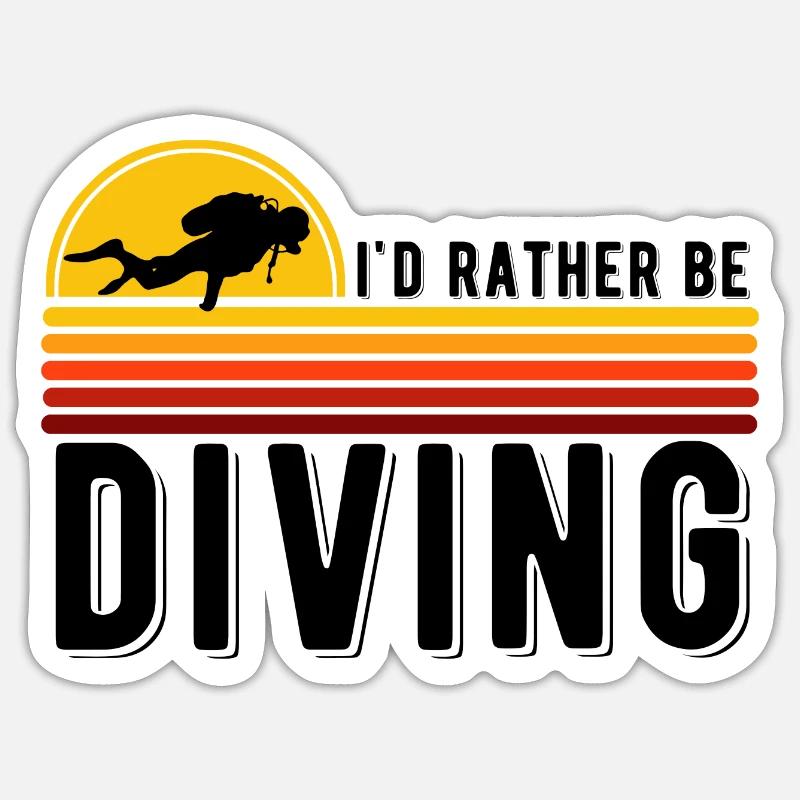 dive - Sticker size S (10 x 10 cm) - white matte