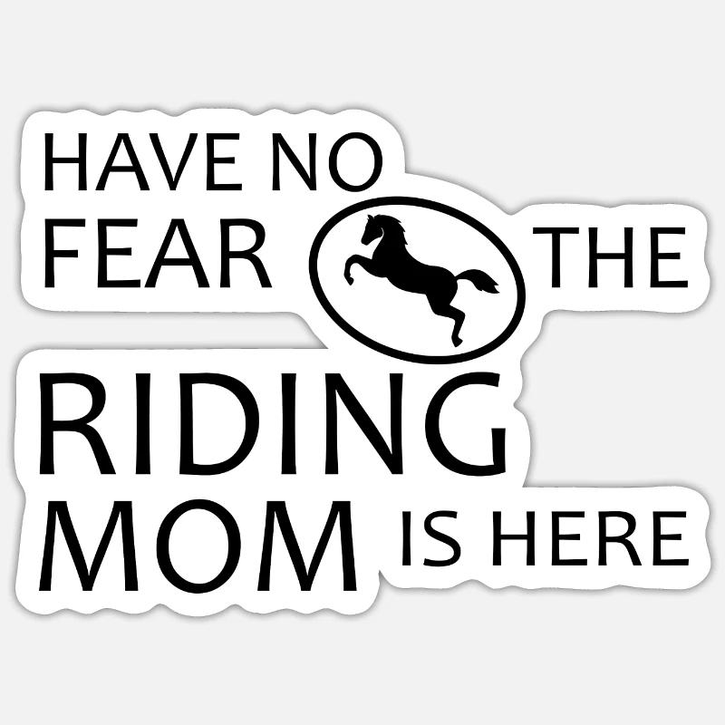 Cheval cheval cheval équitation - Sticker taille S (10 x 10 cm) - blanc mat