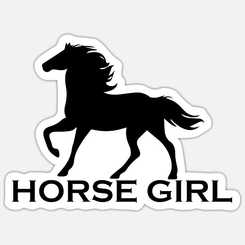 Cheval cheval cheval équitation - Sticker taille S (10 x 10 cm) - blanc mat