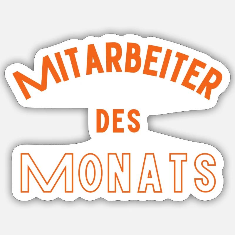 Mitarbeiter des Monats Sticker Größe S (10 x 10 cm)
