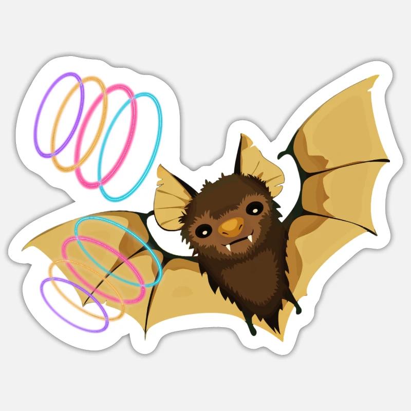 bat - Sticker size S (10 x 10 cm) - white matte