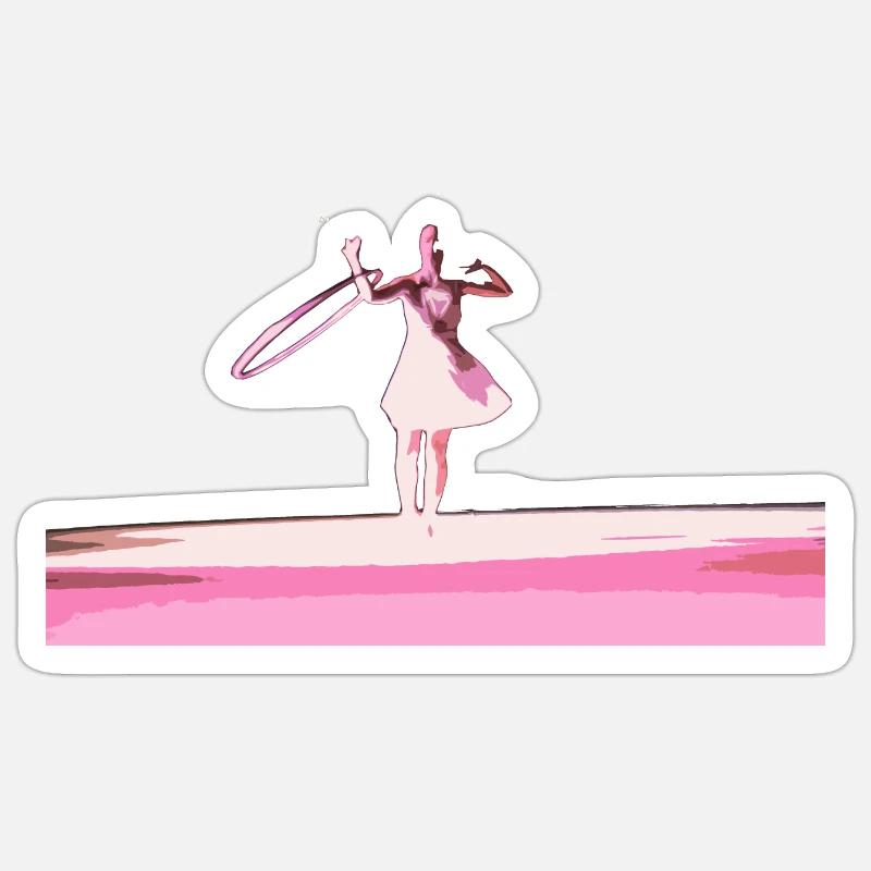 hoop dancer - Sticker size S (10 x 10 cm) - white matte