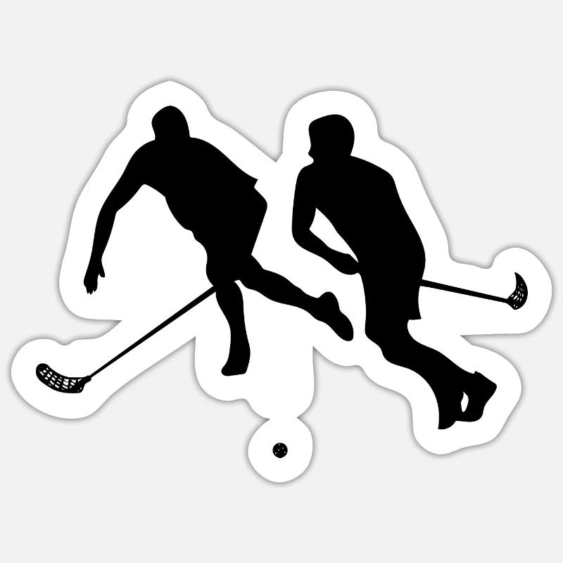 Floorball - Sticker Größe S (10 x 10 cm) - Mattweiß