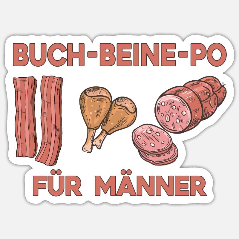 Fleisch Liebe Fleisch Schweinefleisch Hühnerfleisc Sticker Größe S (10 x 10 cm)