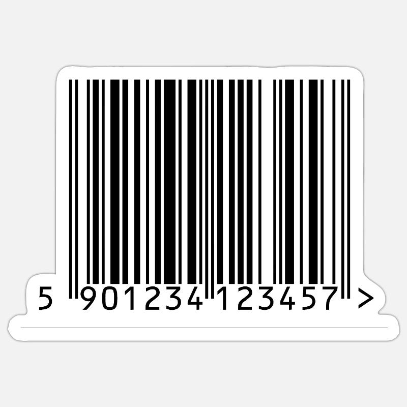 Barcode-Design Sticker Größe S (10 x 10 cm)