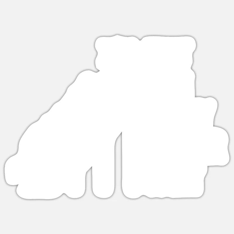 Rollercoaster Achterbahn - Sticker Größe S (10 x 10 cm) - Mattweiß