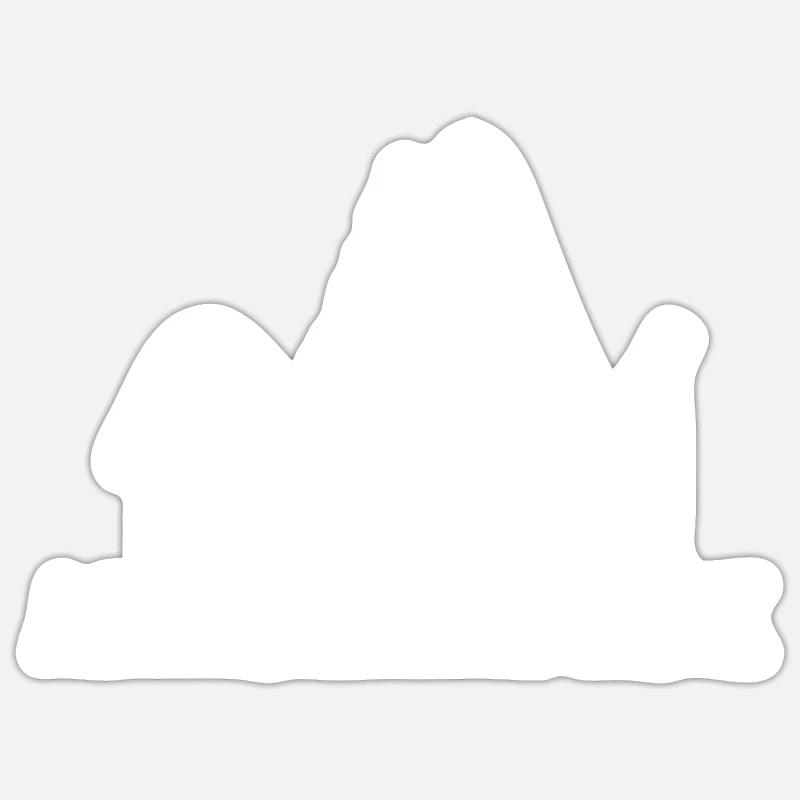 Rollercoaster Achterbahn - Sticker Größe S (10 x 10 cm) - Mattweiß