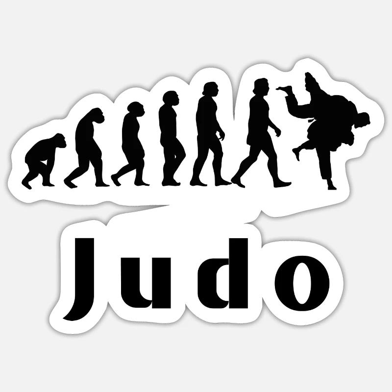 Evolution of Judo Sticker size S (10 x 10 cm)