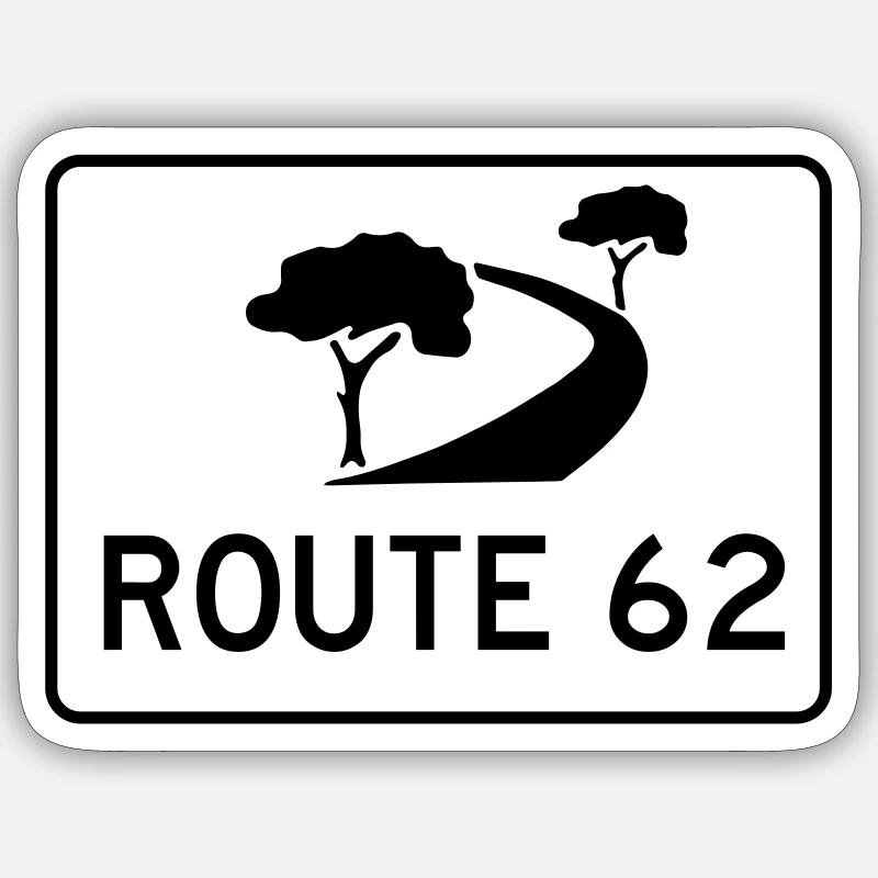 route des jardins - Sticker taille S (10 x 10 cm) - blanc mat