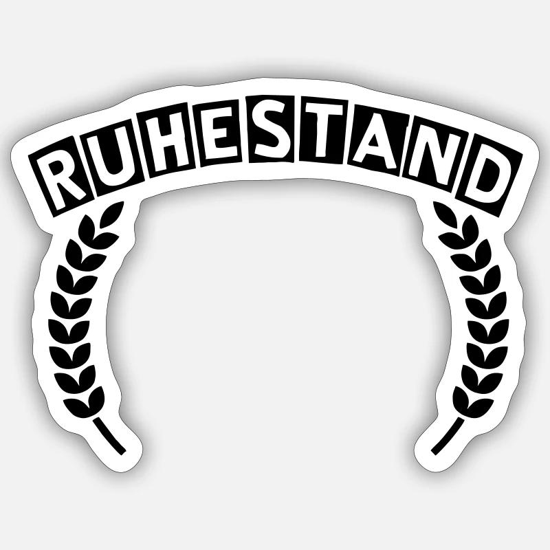 Rentner Geschenk Ruhestand - Sticker Größe S (10 x 10 cm) - Mattweiß