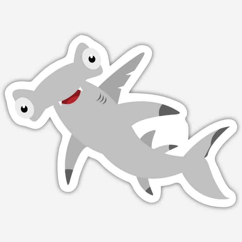 Hammerhead - Sticker size S (10 x 10 cm) - white matte