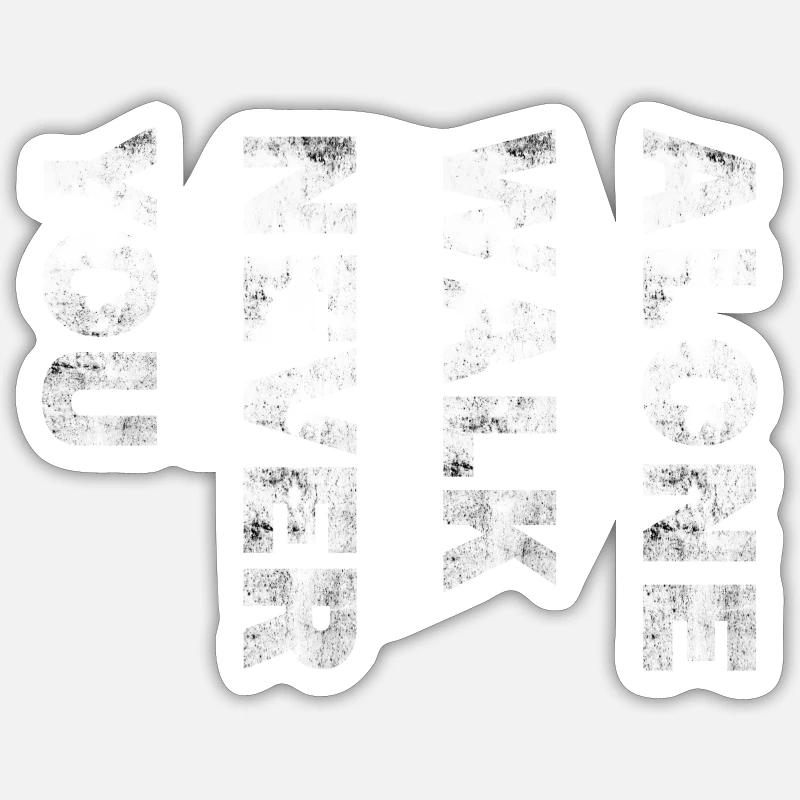 Vous ne marchez jamais seul Sticker taille S (10 x 10 cm)