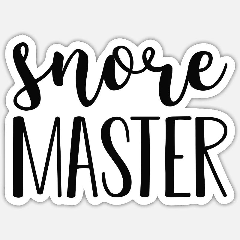 Maître ronflement - Sticker taille S (10 x 10 cm) - blanc mat