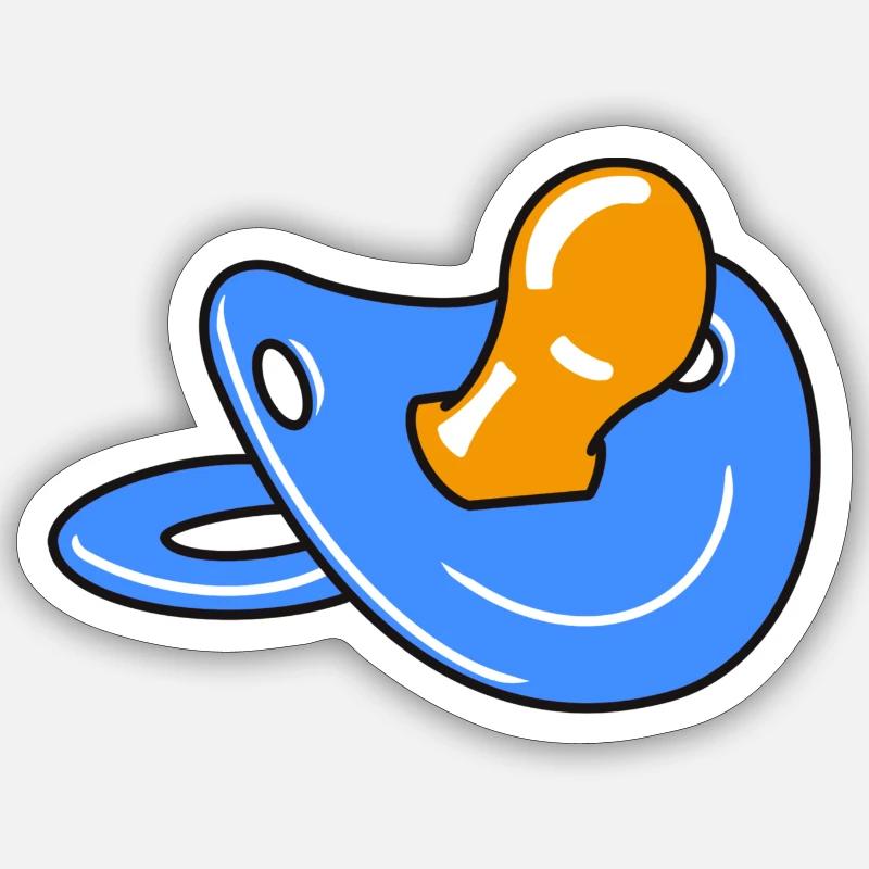 Pacifier blue Sticker size S (10 x 10 cm)