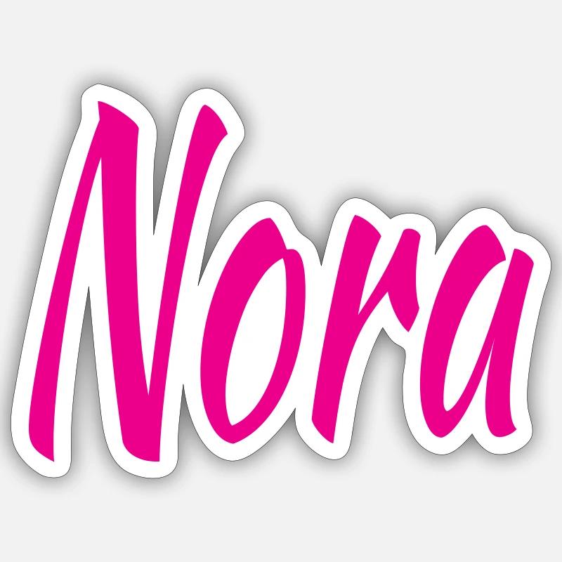 Nora - Sticker size S (10 x 10 cm) - white matte