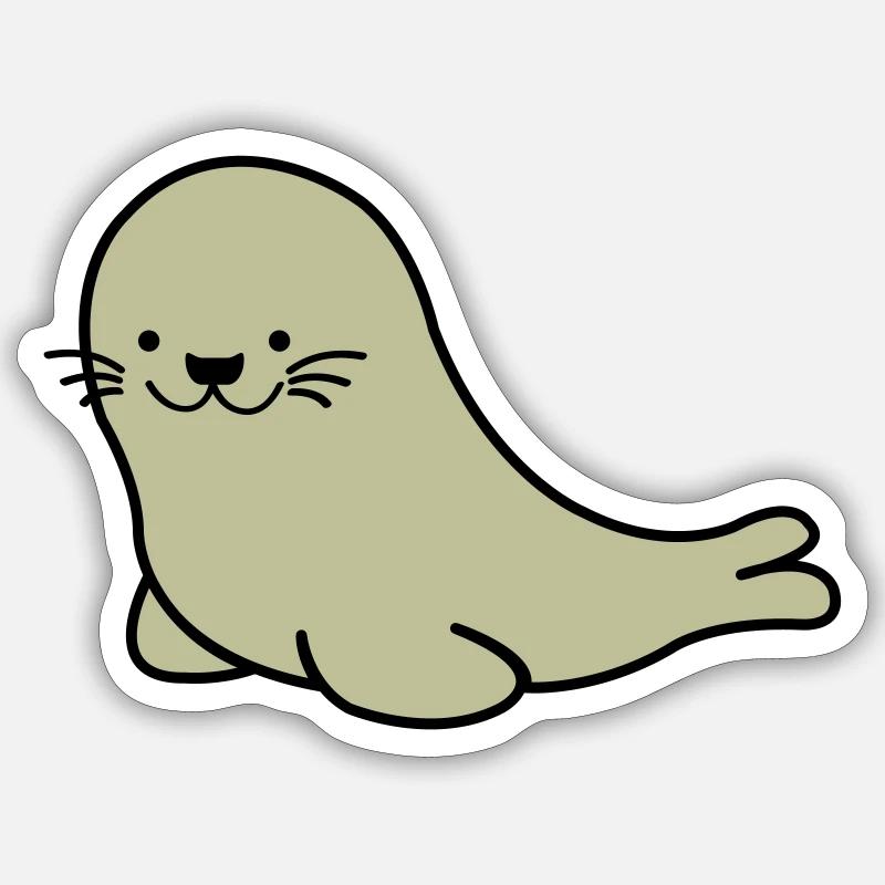 sceau 02 - Sticker taille S (10 x 10 cm) - blanc mat