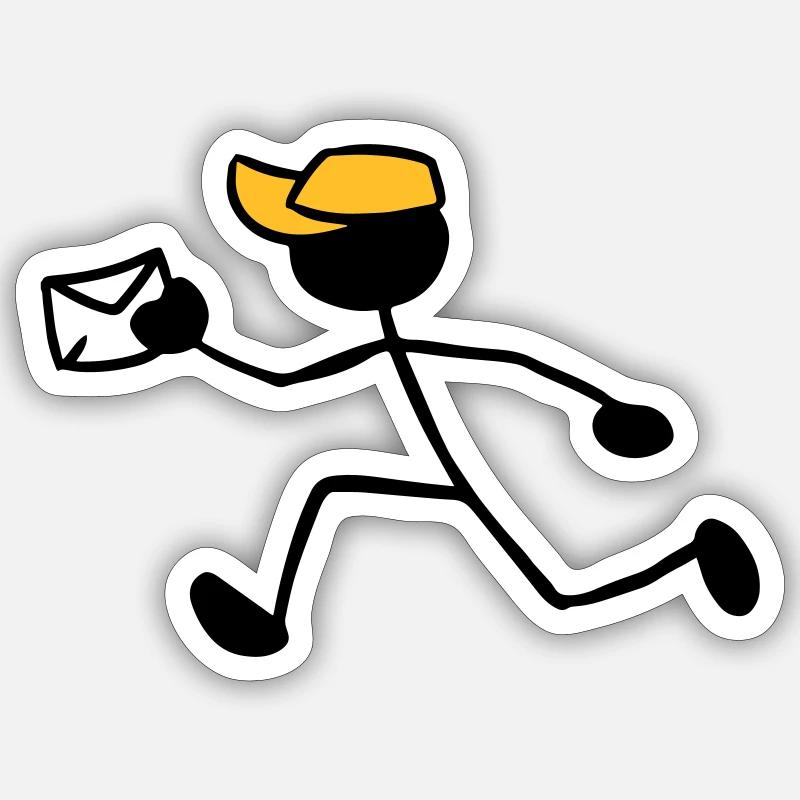 Postman Courier Letter Delivery Express Shipment Sticker size S (10 x 10 cm)