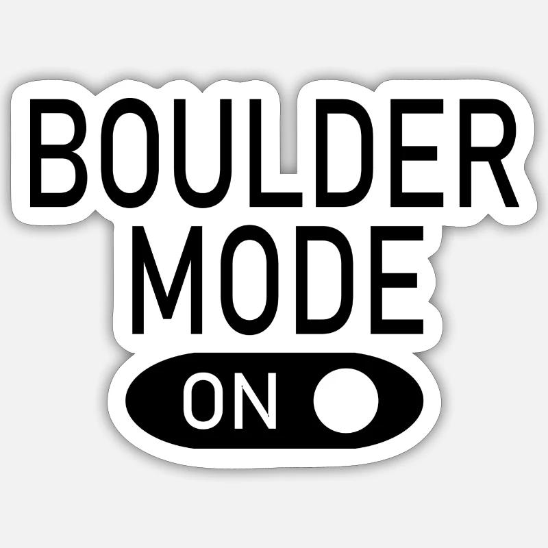 Bouldern Klettern Climbing - Sticker Größe S (10 x 10 cm) - Mattweiß