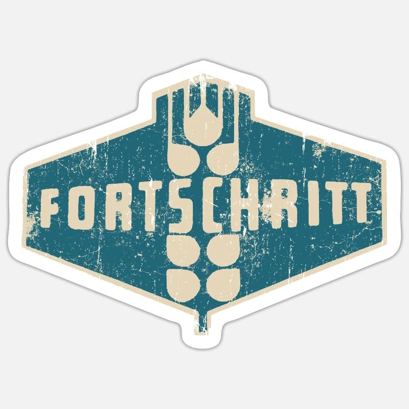 LPG - FORTSCHRITT DDR Retro IFA - Sticker Größe S (10 x 10 cm) - Mattweiß