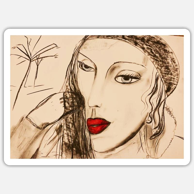 SEHNSUCHT - Sticker Größe S (10 x 10 cm) - Mattweiß