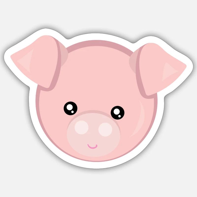 Cochon Sticker taille S (10 x 10 cm)