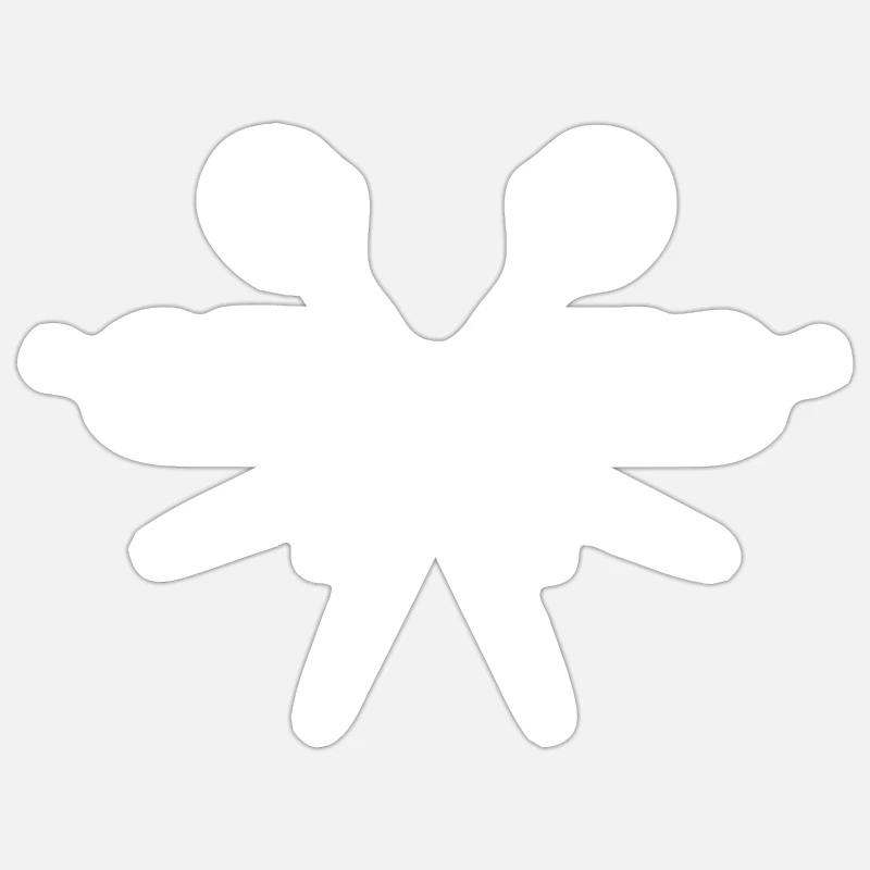 Ciseaux - Sticker taille S (10 x 10 cm) - blanc mat