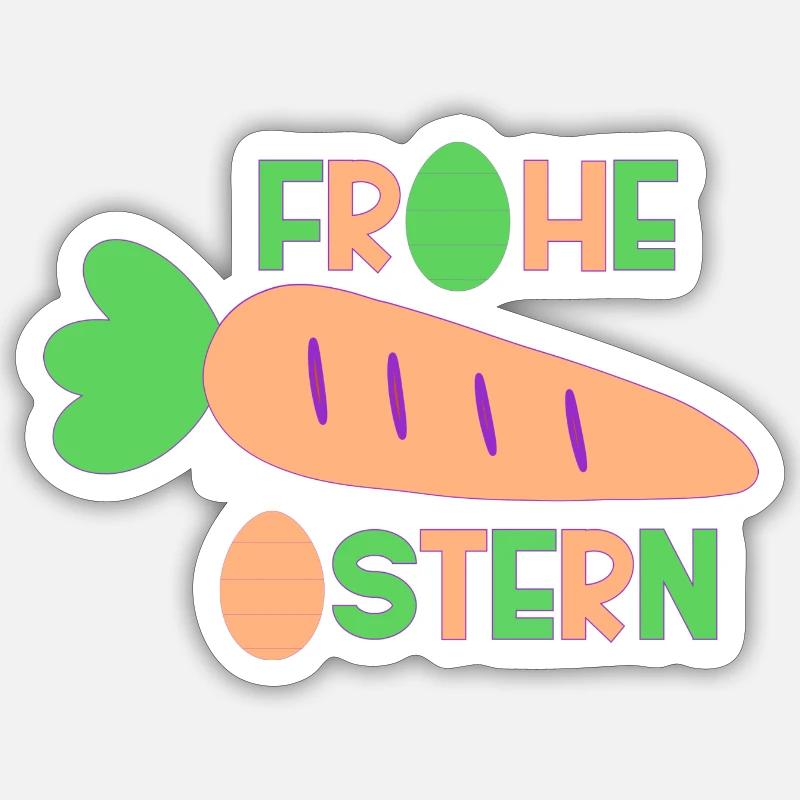 Frohe Ostern Sticker Größe S (10 x 10 cm)