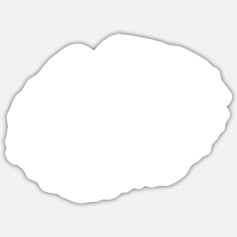 Lips - Sticker size S (10 x 10 cm) - white matte
