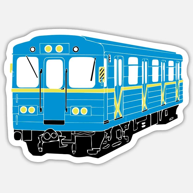 Kiewer U-Bahn - Sticker Größe S (10 x 10 cm) - Mattweiß