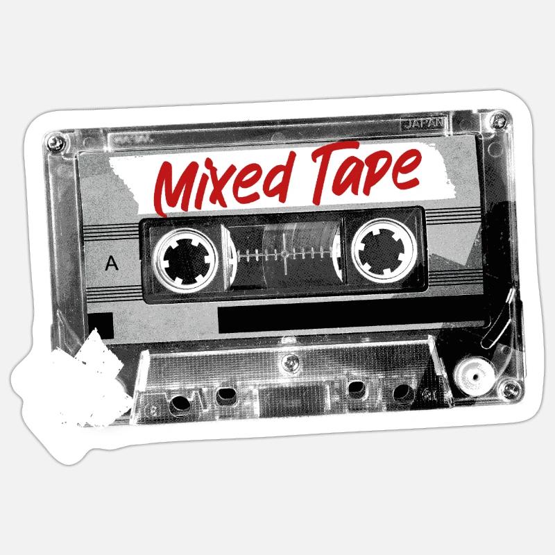 Bande mixte - Sticker taille S (10 x 10 cm) - blanc mat