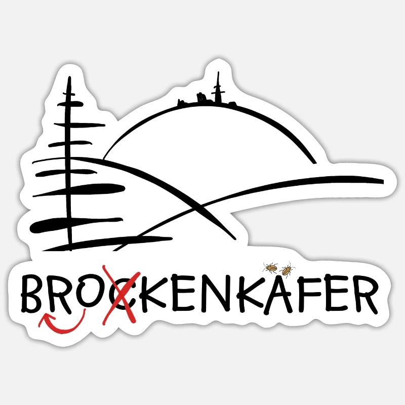 Brockenkäfer - Sticker Größe S (10 x 10 cm) - Mattweiß