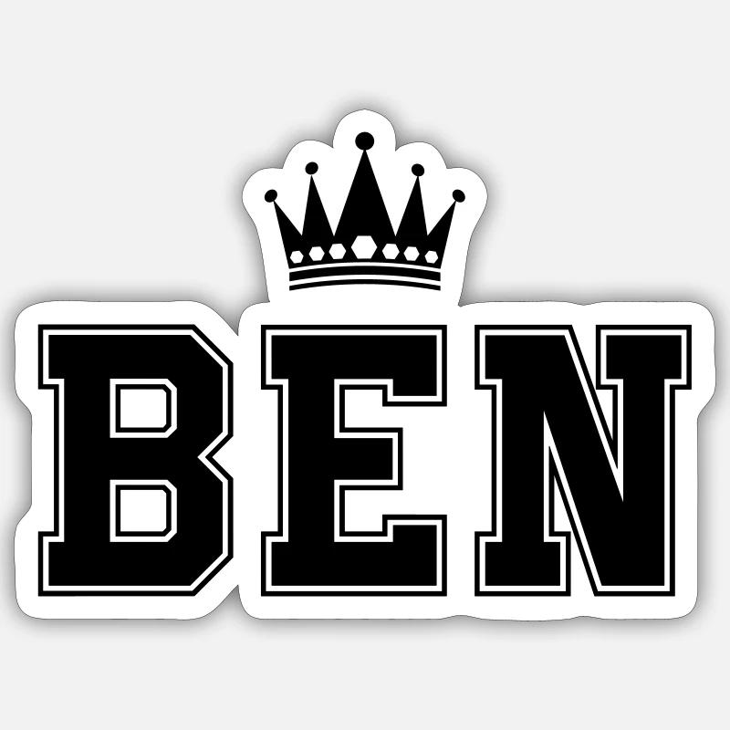 Benoît - Sticker taille S (10 x 10 cm) - blanc mat