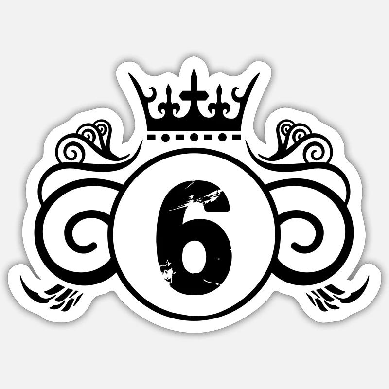 Wappen 6 - Sticker Größe S (10 x 10 cm) - Mattweiß