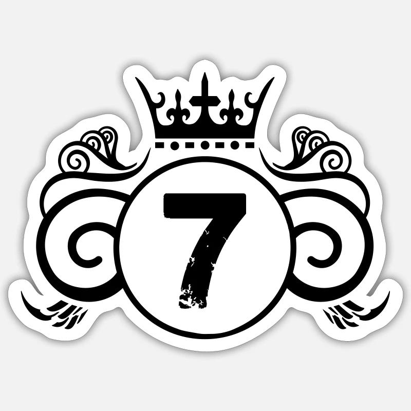 Wappen 7 - Sticker Größe S (10 x 10 cm) - Mattweiß