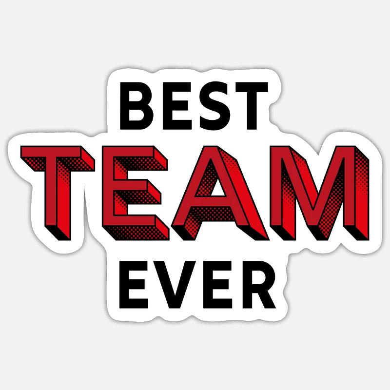 Meilleure équipe Sticker taille S (10 x 10 cm)