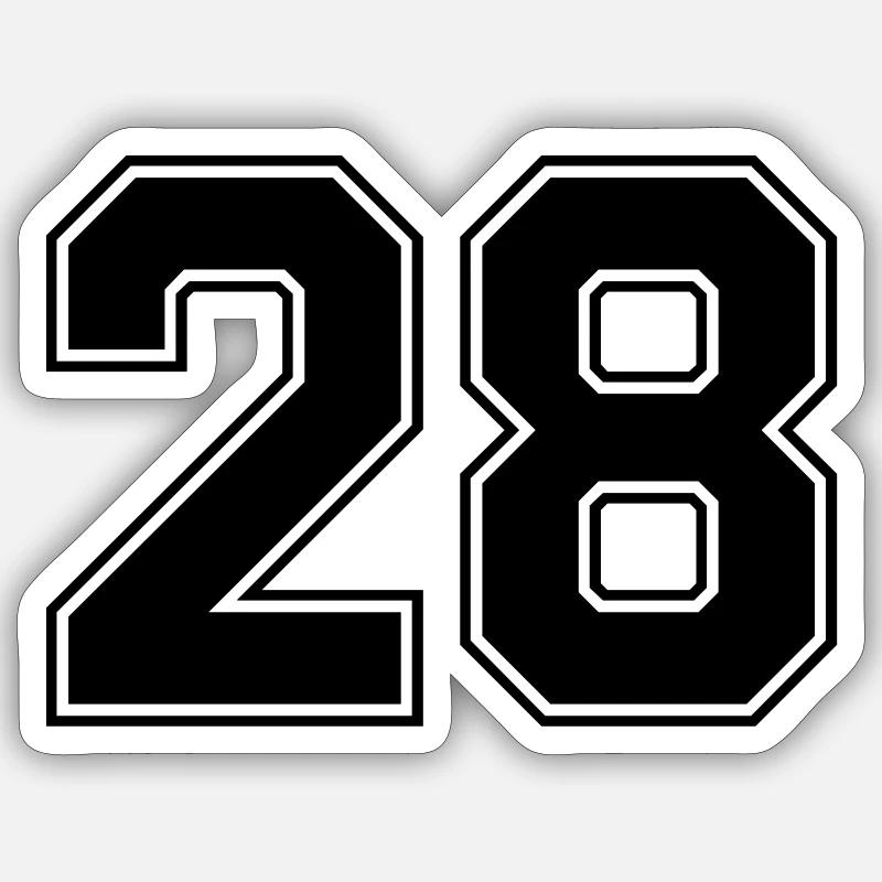 28 - Sticker Größe S (10 x 10 cm) - Mattweiß