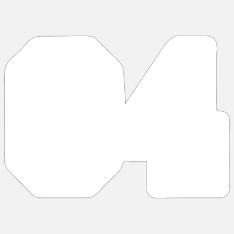 Numéro 04 - Sticker taille S (10 x 10 cm) - blanc mat