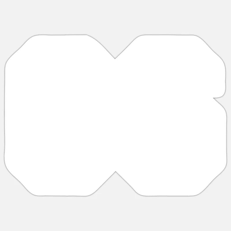 Numéro 66 - Sticker taille S (10 x 10 cm) - blanc mat