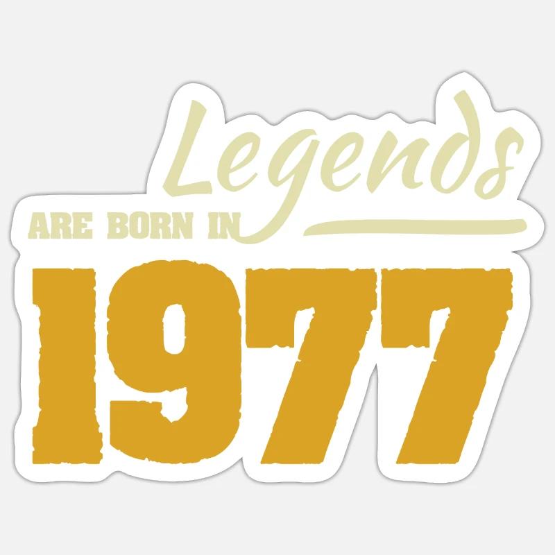1977 - Sticker Größe S (10 x 10 cm) - Mattweiß
